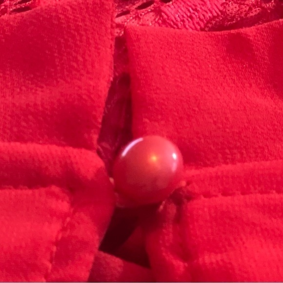 Roui Dress Red Plus Size Gown Long Lace Crochet Chiffon Party Boho Evening Sz 4X - Picture 10 of 11